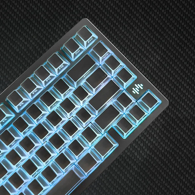 PBT Keycaps Dye-Sub Side-lighted LAS Profile 131 Keys BOW Korean For Mechanical Keyboard Spanish Arabic French German Russian