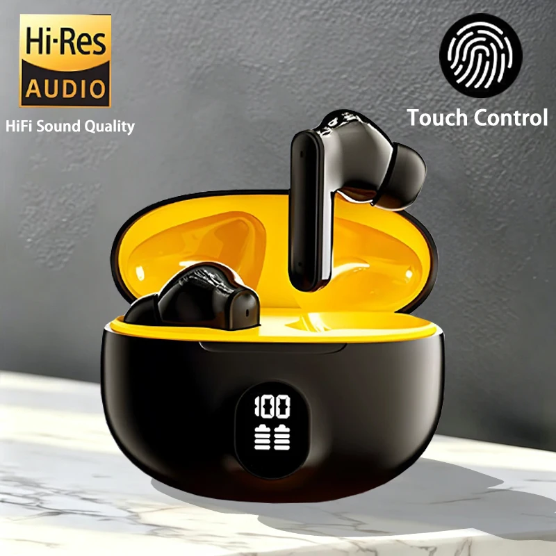 Mini Slim TWS Wireless Bluetooth Earbuds Noise Isolation Long Playtime Battery Built-In Mic for Hands-Free Calls Music Streaming