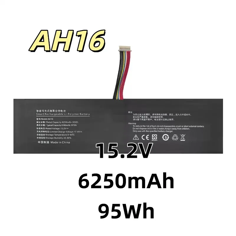 Replacement battery AH16 Suitable for game book laptop battery new 15.2V 6250mAh 95Wh