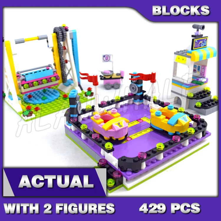 429pcs Friends Amusement Park Swing 10560 Bumper Cars Model Building Blocks Bricks Girls Princess Sets Sets Compatible with