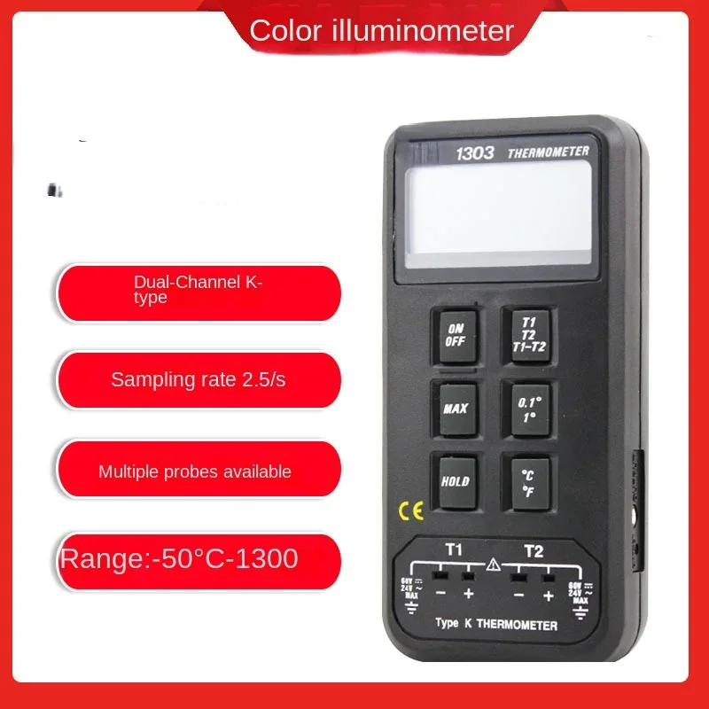 Single-Channel Thermometer K-Type Surface Thermocouple