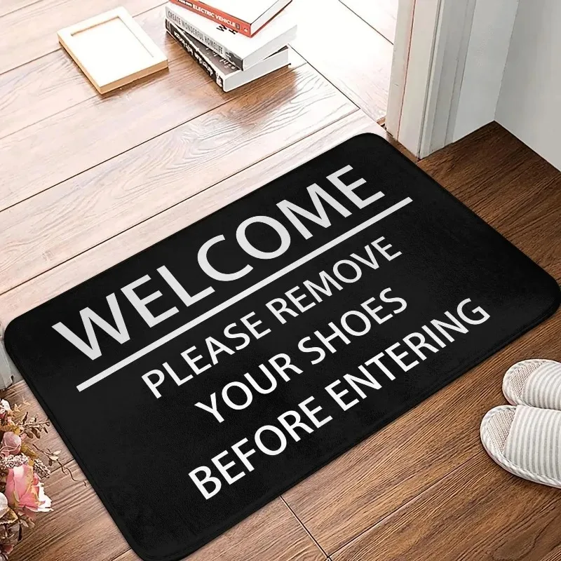 Welcome Doormat Please Remove Your Shoes Entrance Rug Non Slip Mat Cozy Home Living Room Bedroom Entryway Floor Mat Door Mat
