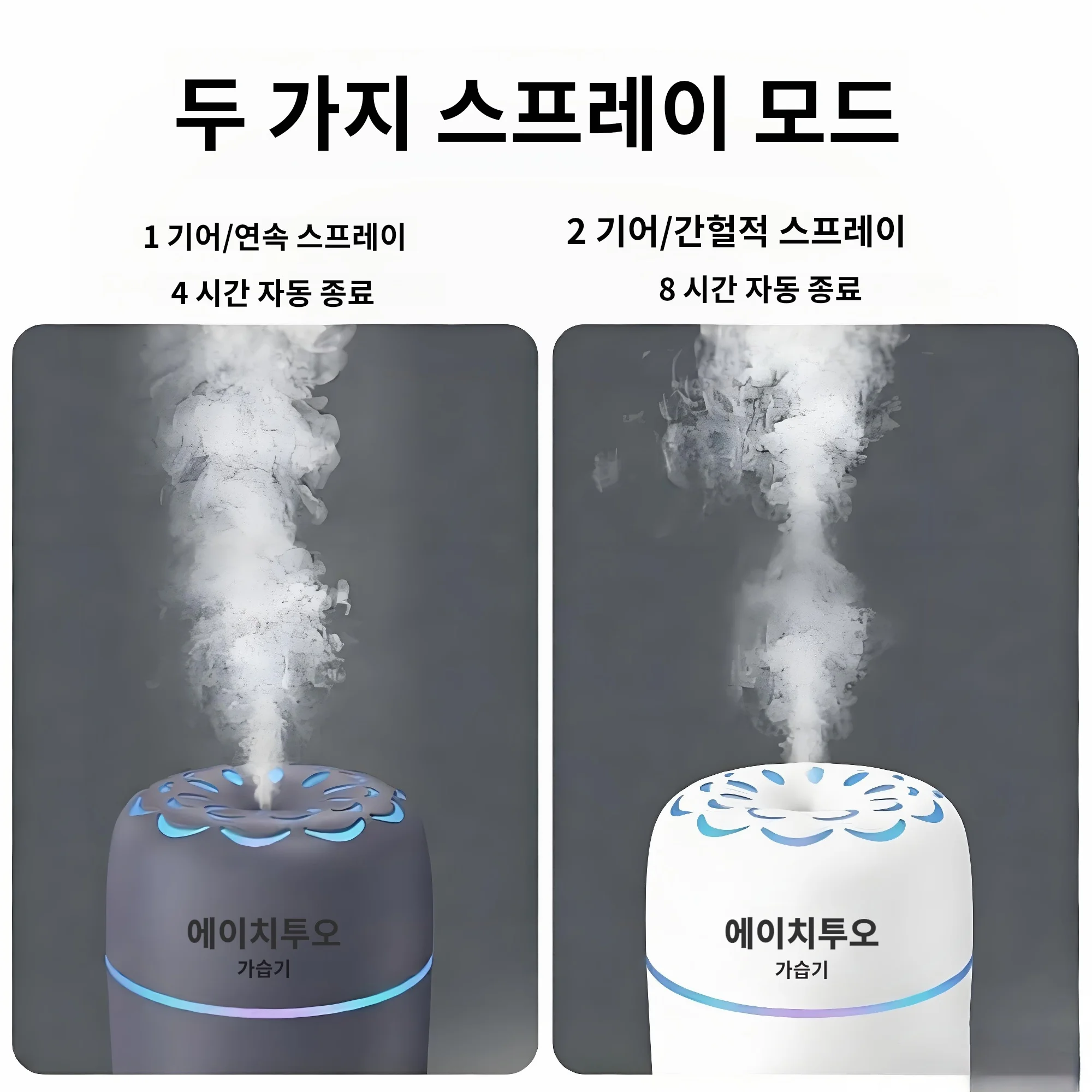 새로운 다채로운 색상의 가정용 초음파 가습기 침실용 조용한 대용량 USB 휴대용 공기청정기 소형 썸네일 4