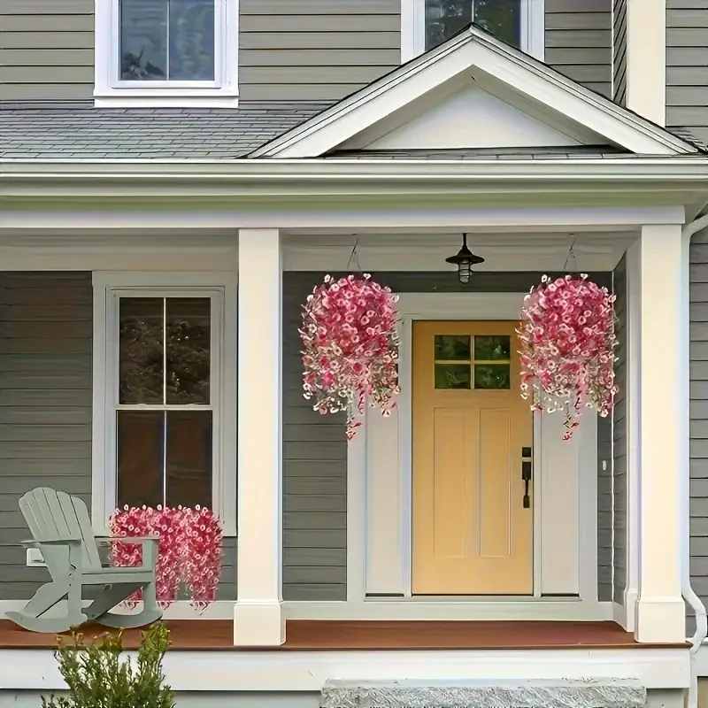 1 Stück künstliche hängende Sonnenblume, wetterbeständig, Dekor für Zuhause, Garten, Hochzeit, Garten, Dekoration, dekorativer Blumenstrauß – Detail 6