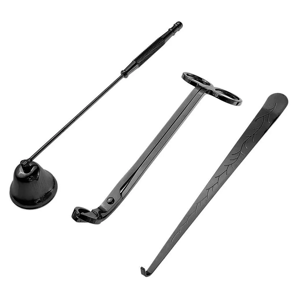 Black Candle Wick Dipper Tool Stainless Steel Candle Accessories Set for Elegant Candle Holder Decoration