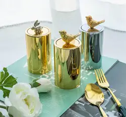 Nordic Style Round Stainless Steel Toothpick Box Creative Animal Styling Household Toothpick Storage Box Toothpick Holder ZL314