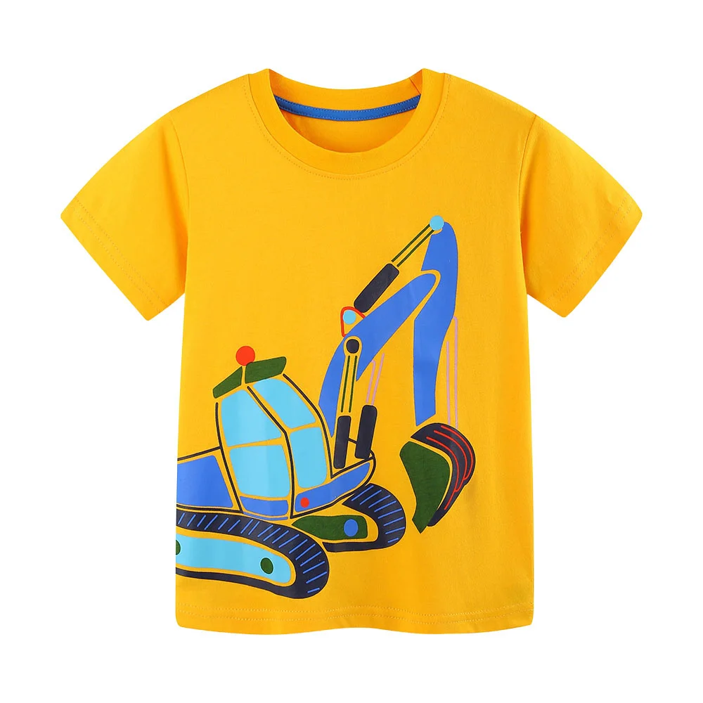 

Jumping Meters Boys T-Shirt Short Sleeve Summer Costume Top for Toddlers Kids Boys Girls Cute Baby Clothing New Style Cars Desig