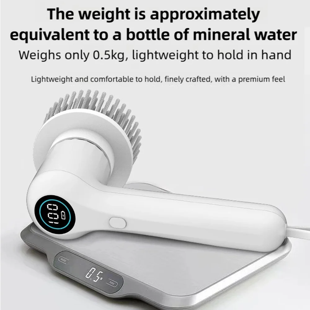 TINSOL فرشاة تنظيف كهربائية جديدة متعددة الوظائف 5 رؤوس فرشاة فرشاة تنظيف محمولة فرشاة تنظيف أحذية المطبخ والحمام