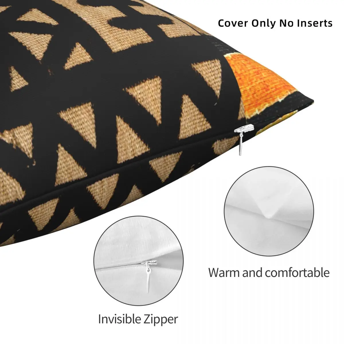 Contemporary African Mud Cloth Pillowcase Printing Fabric Cushion Cover Decor Ancient Throw Pillow Case Cover Bed Square 45*45cm