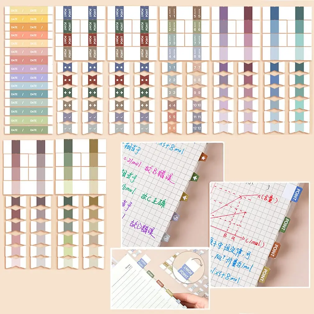 Color Index Gradient Multi Color Creative DIY Convenience Stickers