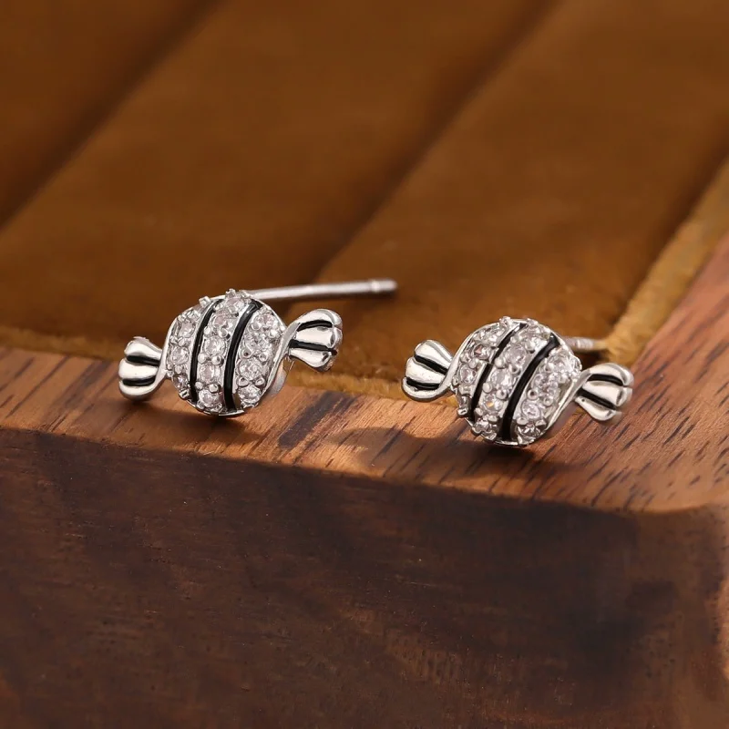 Uini Tail hot selling new 925 sterling silver Korean version fashion creative fun snacks candy earrings sweet girl accessories
