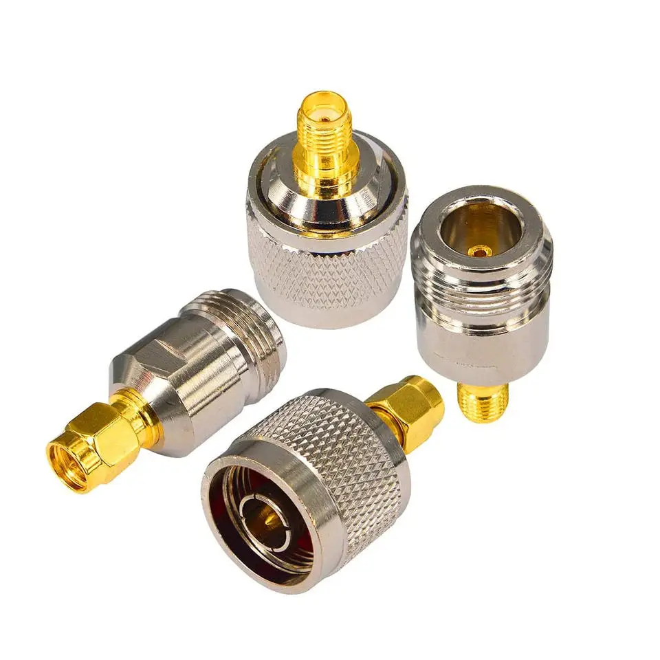 N Typ SMA RF Adapter N Buchse Stecker Stecker Auf SMA Männlich Weiblich Stecker Vernickelt RF Koaxial Stecker für Radio Antenne – Detail 5