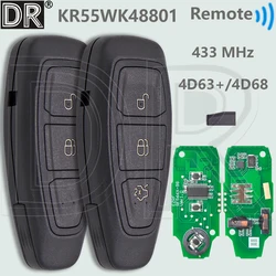 DR KR55WK488014D63+/83Chip 433MHz Keyless Go Car Remote Control Key For Ford Focus Mondeo Kuga C-Max Fiesta B-Max 2007-2015