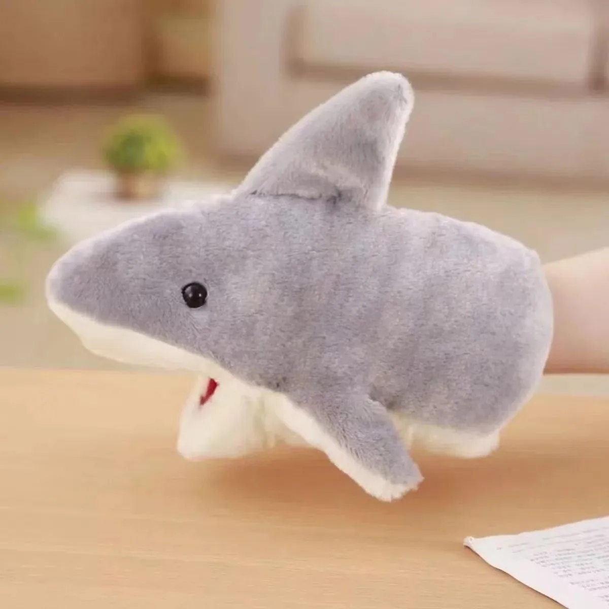 Cute Little Shark Hand Doll Glove Doll Shark Arm Plush Toy Open Mouth Doll Birthday Gift