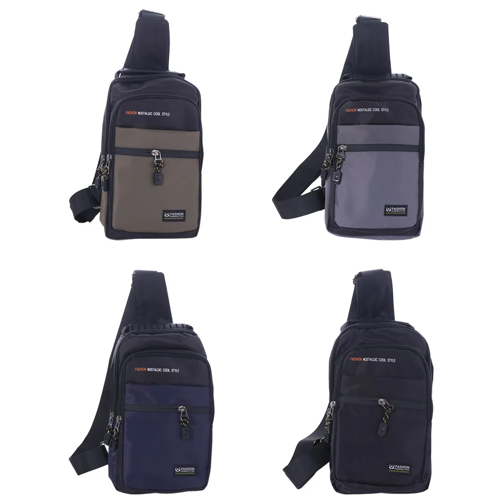 

Oxford Cloth Men's Chest Bag Large Capacity Korean Style Crossbody Bag Multifunctional Adjustable Shoulder Sports Shoulder Bag