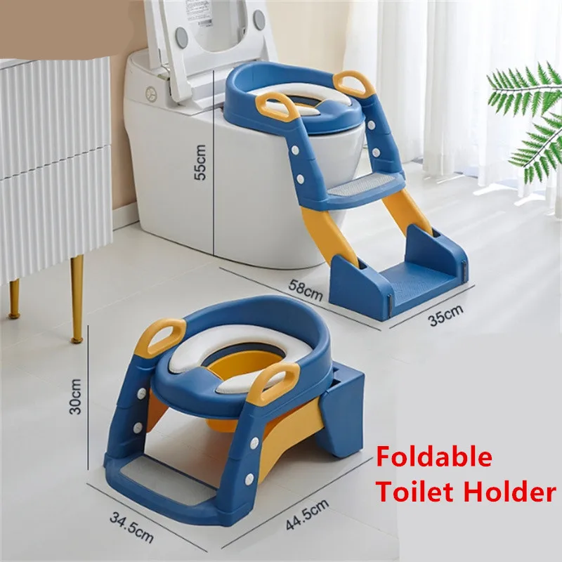 Stepped Children's Toilet Foldable Foot Stool Multifunction Toilet Holder Boy Girl Baby Toilet Training Potty Ladder For Kids