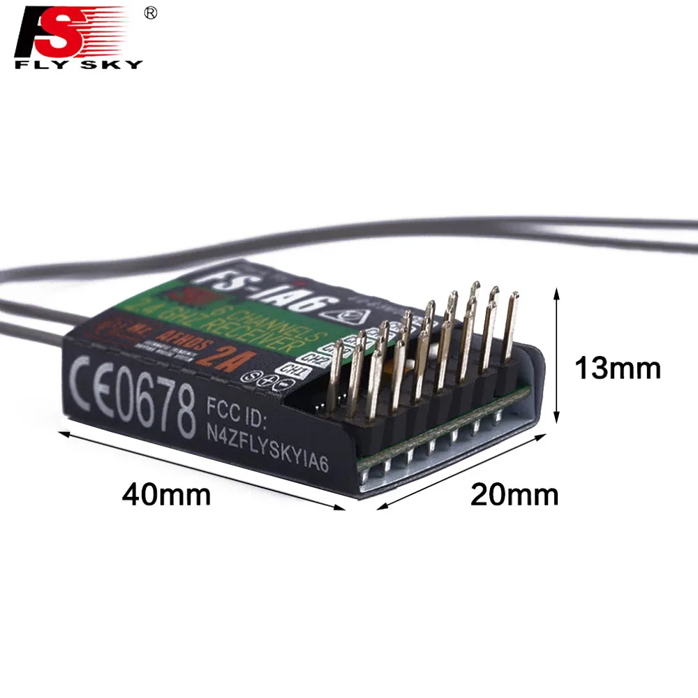 Flysky FS IA6 IA6B 4.0-6.5V AFHDS 2A GFSK 2.4GHZ 6CH Receiver FlySky GT2E I6X I6S for RC Airplane Glider Helicopter Toy view 3