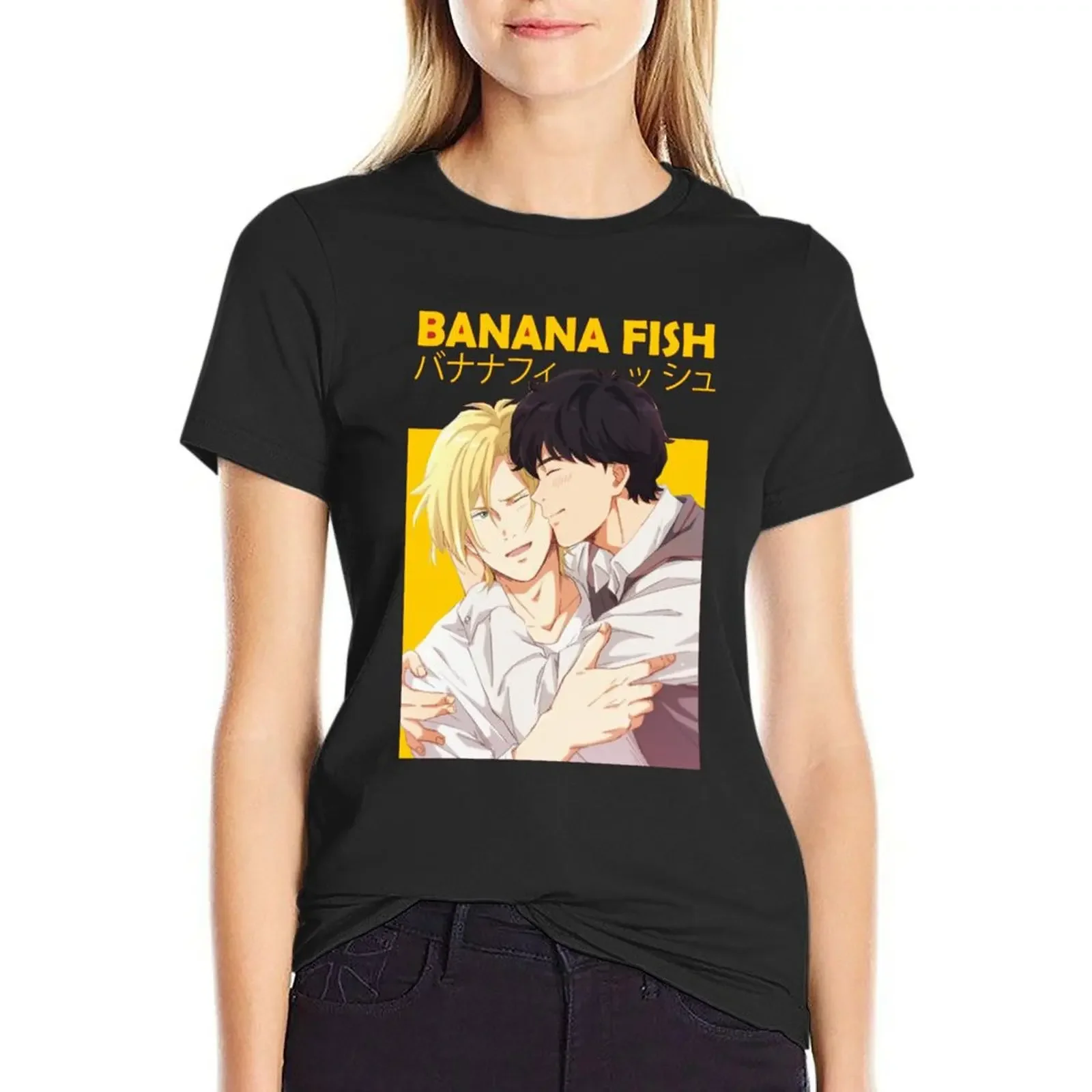

Banana Fish Ash Lynx Eiji Okumura Card Anime T-Shirt summer tops anime clothes plus size tops t-shirt dress for Women sexy