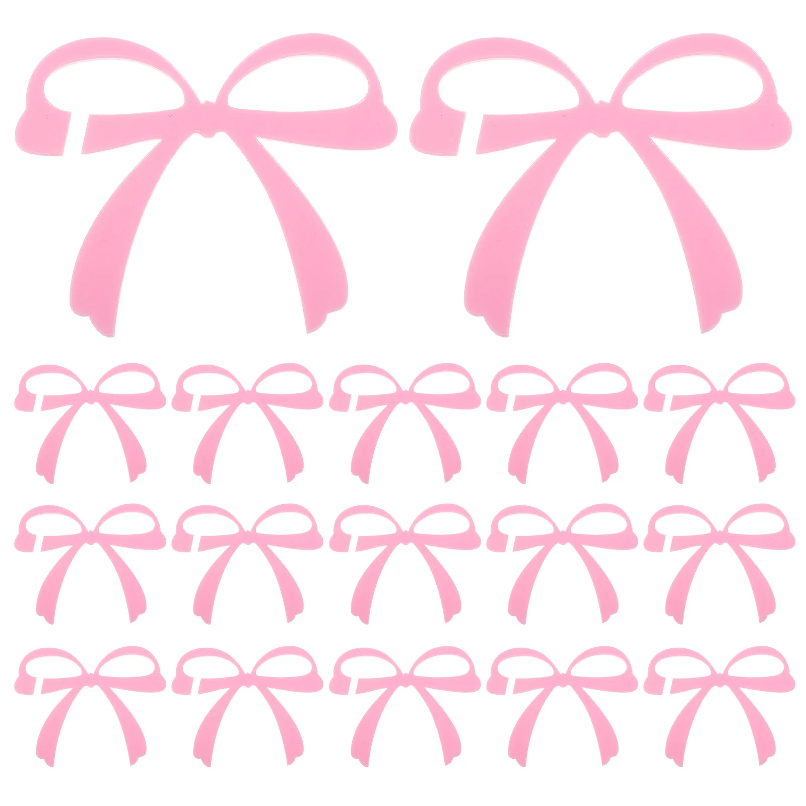

20Pcs Pink Bowknot Drink Markers Acrylic Reusable Wine Glass Charms Party Decorations Cocktail Tags Bow Drink Label