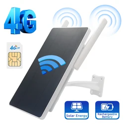 SHIWOJIA 4G SIM Solar Router B1/B3/B5/B7/B8/B20/B28/B38/B40/B41/B1/B5/B8 with 15W Solar Panel for Surveillance Cameras