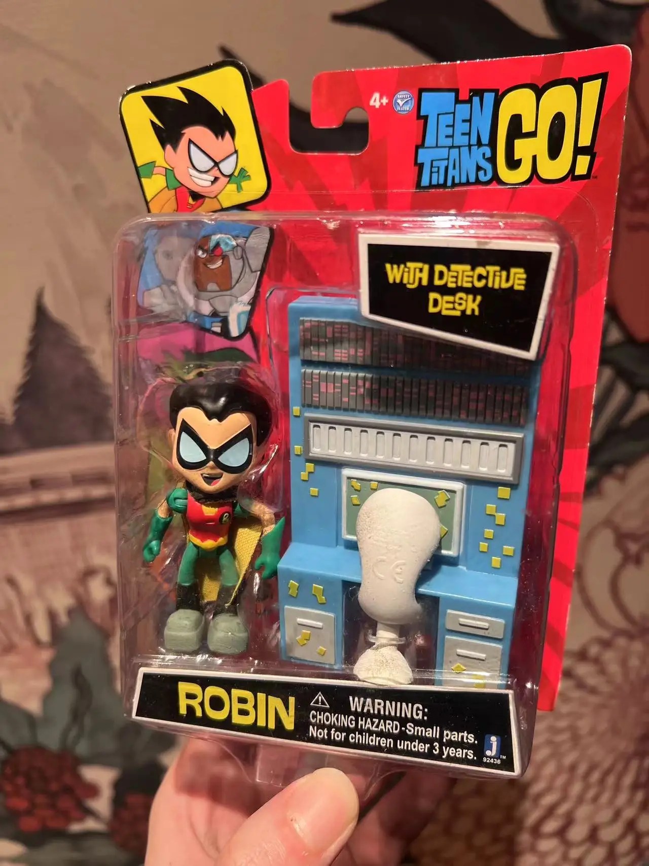 7CM Original DC Comics Teen Titans Go Desk Robin Batman Beastboy Raven Trigon Action Figure Collectible Toys