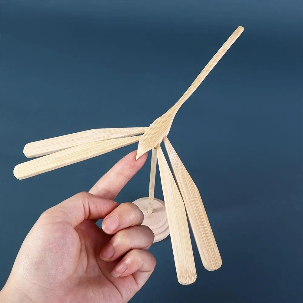 Educational Easter Balance Dragonfly Toys Wooden Flying Arrow Toys Balanced Bamboo Dragonfly Scientific Display Model