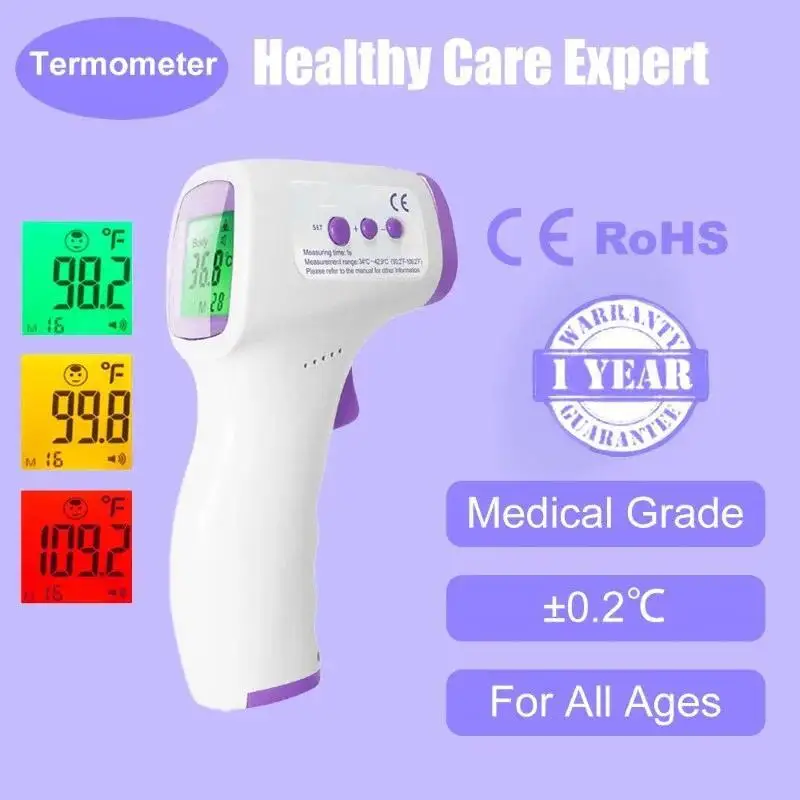 Baby Digital Infrared Forehead Thermometer Fever Contactless Clinical Electronic Medical Temperature Meter Adult