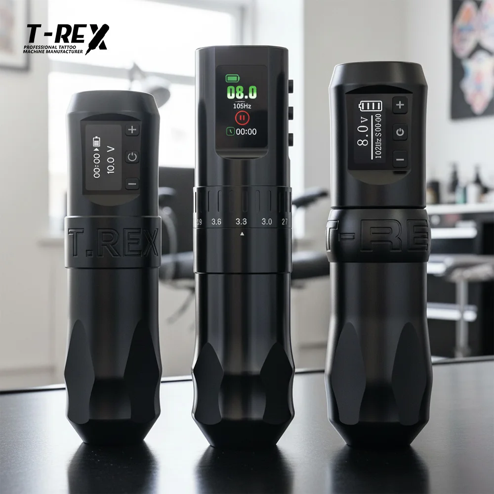 

T-Rex Wireless Tattoo Machine Pen Adjustable Stroke Custom Motor Permanent Makeup Tattoo Pen for Tattoo Artist Supply