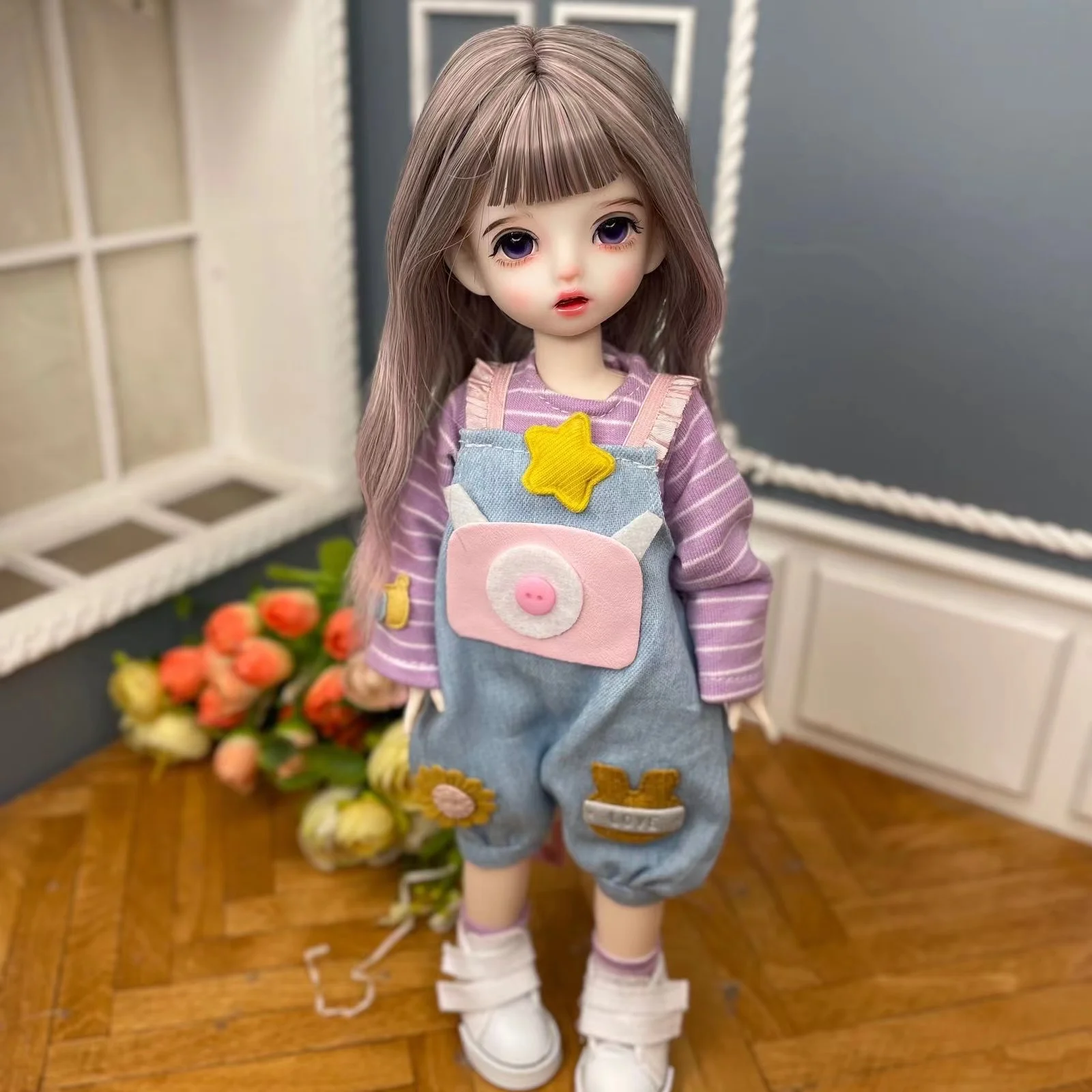 Customized Seconds issue 30CM 1/6 BJD Little Princess Doll 3D Eyes 23 Joints High Temperature Hair 6 Point BJD Dolls, Children's