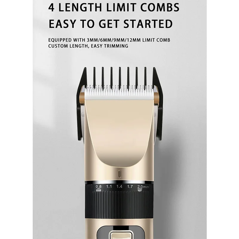 Dog Professional Hair Clipper Electrical Grooming Trimmer for Pets USB Rechargeable Shaver Low Decibel Animals Haircut Machine