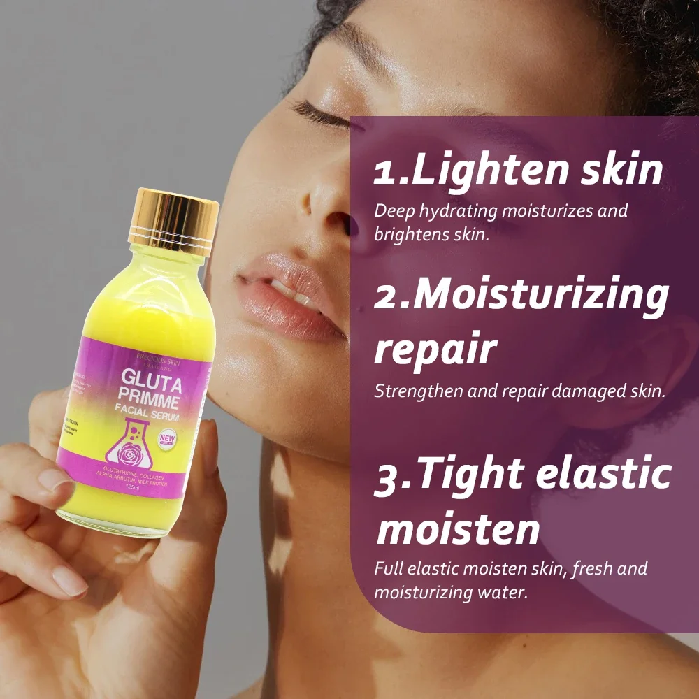 Gluta Primme Serum Whitening Moisturising Maintaining Bright Complexion Collagen Skincare Serum Face & Body Whitening