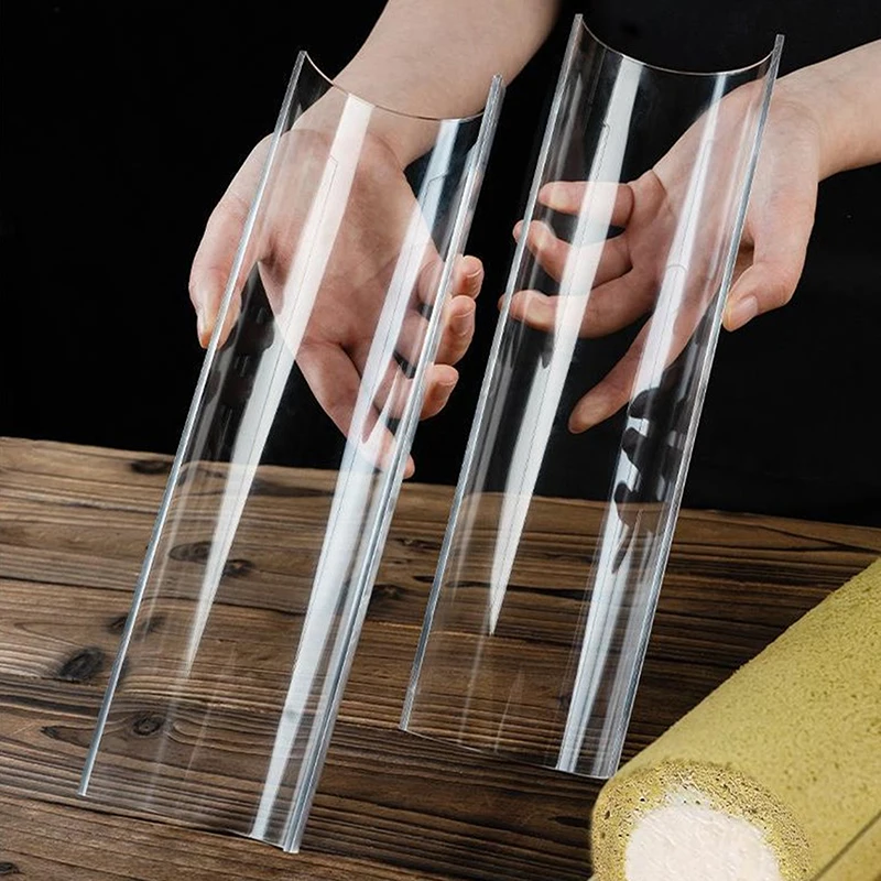 Molde de inserción moldeador de rollo de pastel, herramienta de cocina para hornear, retenedor transparente en forma de U, semicírculo, 30CM de grosor, nuevo
