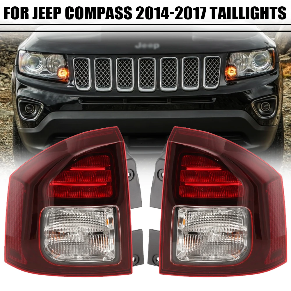 LED Rear Tail Light For Jeep Compass 2014 2015 2016 2017 Car Signal Brake Lamp Bumper Warning Light