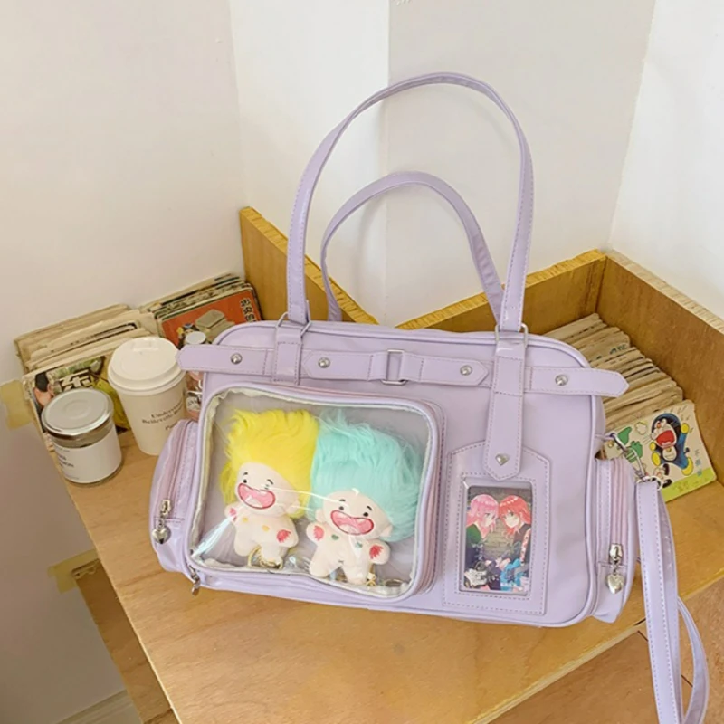 

Anime Crossbody Bag Large Capacity Shoulder Bag for Women Students with Multiple Pockets Textured Casual and Versatile Ita Bag