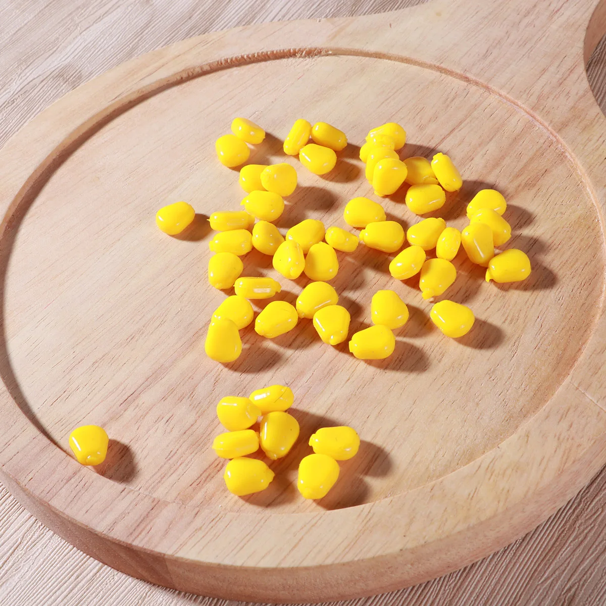 

50 Pcs Corn-grain Fish Bait Bass Lures Fishing Yellow Fake Simulation Floating Baits