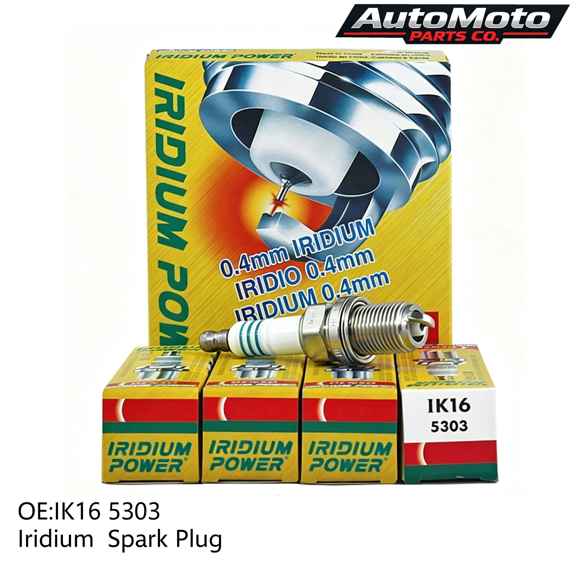 4PCS IK16 5303 Iridium Spark Plug 0.4mm Iridium Tip Auto Ignition Spare Parts For Most Petrol Vehicles
