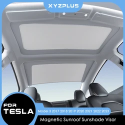 Integrated Sunshade For Tesla Model 3 2017-2023 Car Sunroof Shade Retractable Sun Visor Interior Modificati Parts Accessories