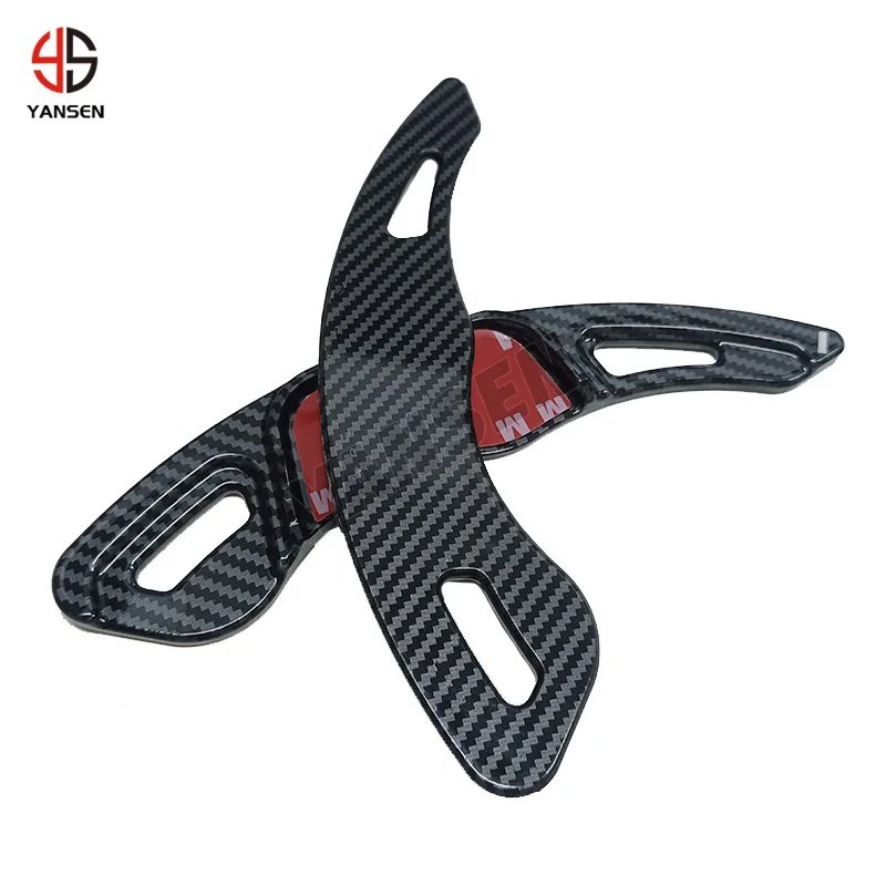 Carbon Fiber Car Steering Wheel Shift Paddle Extension For Volkswagen VW golf 7 Golf GTI Performance Decals