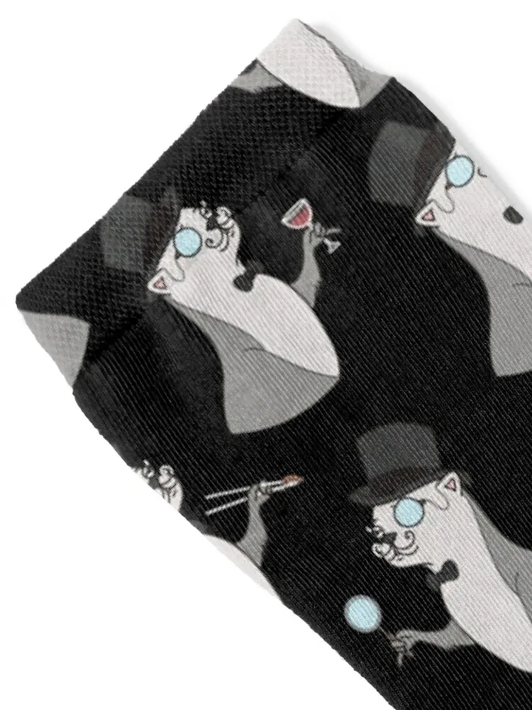 Sir Otter pattern, otter illustration Socks cartoon heated Male Socks Women's