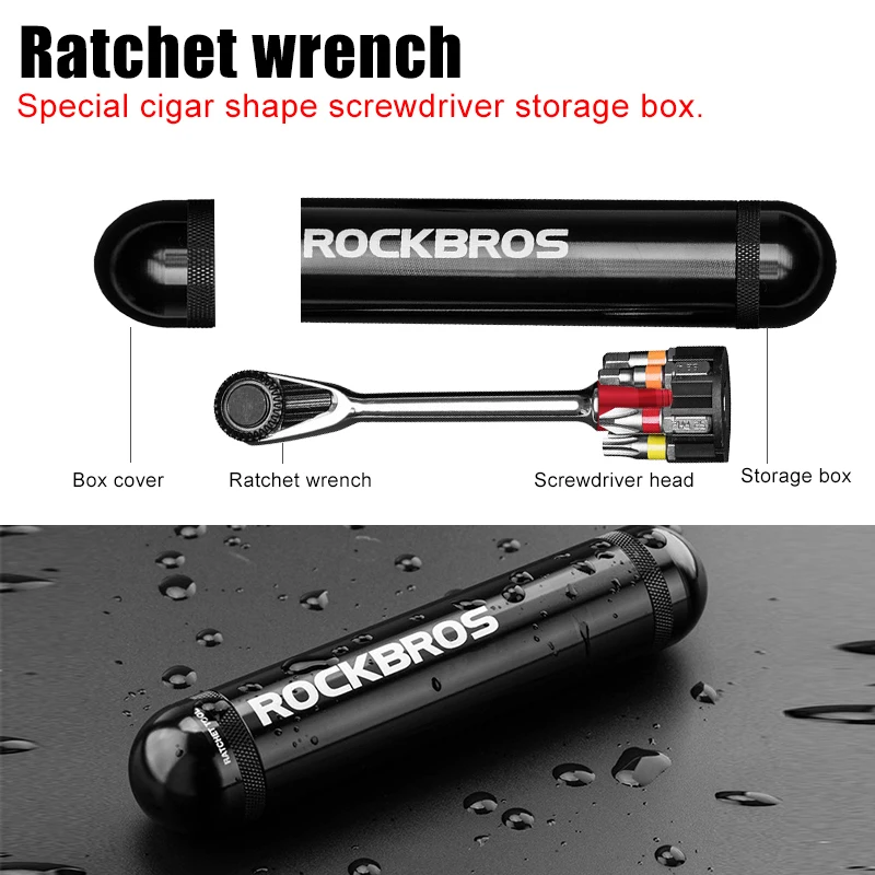 ROCKBROS Bicycle Repair Tool Kit Cycling Multifunctional Torque Wrench Bike Screwdriver MTB Road Repair Tool Sets Equipment