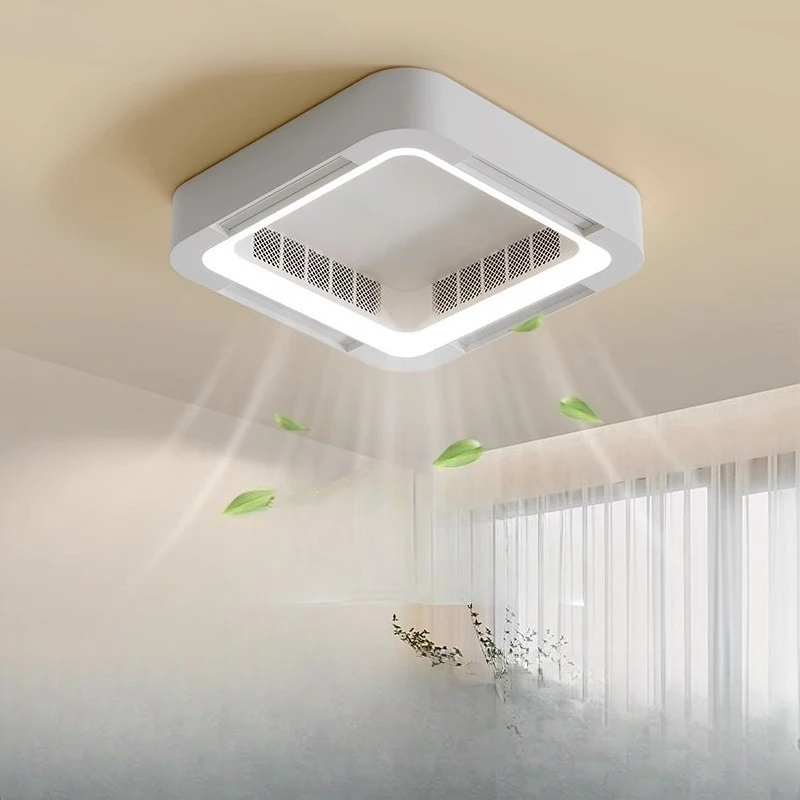 

Contemporary Leafless Ceiling Fan Lamp Simple Full Spectrum Intelligent Bedroom Study Living Room Invisible Silent LED Fan Light