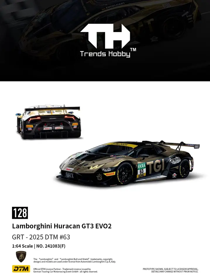 Trends Hobby 1:64 Porsche 911 GT3 R Diecast Car Model