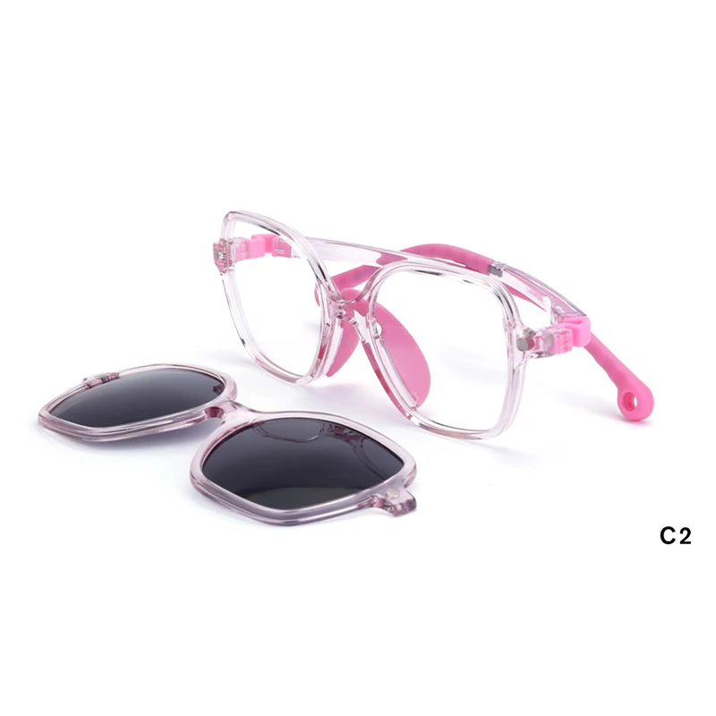 Ceofy montature per occhiali da vista per bambini occhiali polarizzati magnetici Clip per prescrizione ottica per bambini su occhiali flessibili