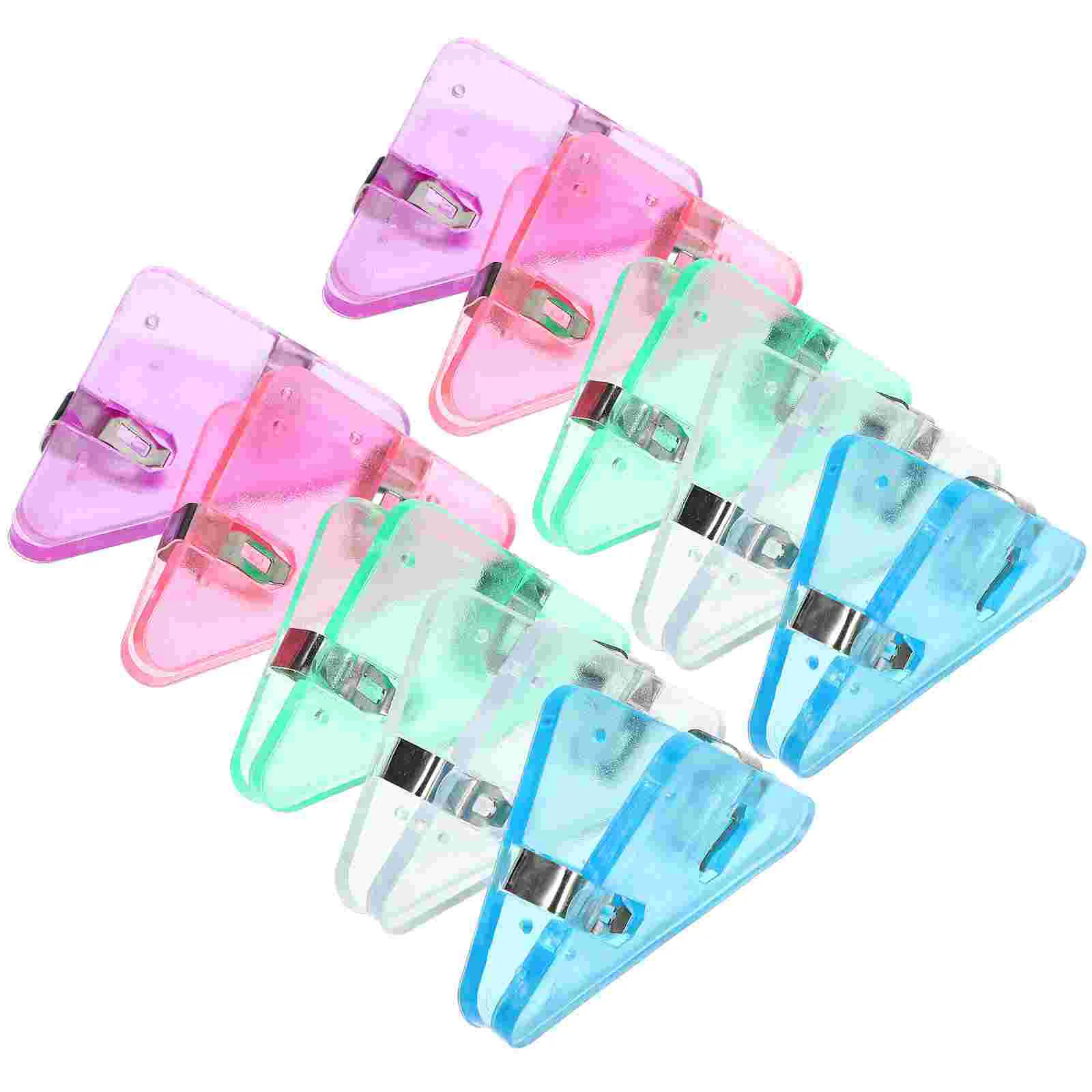 10 Pcs Stationery Storage Clip Paper Clips Reusable Picture Photo Clamps Plastic Small Office Adorable