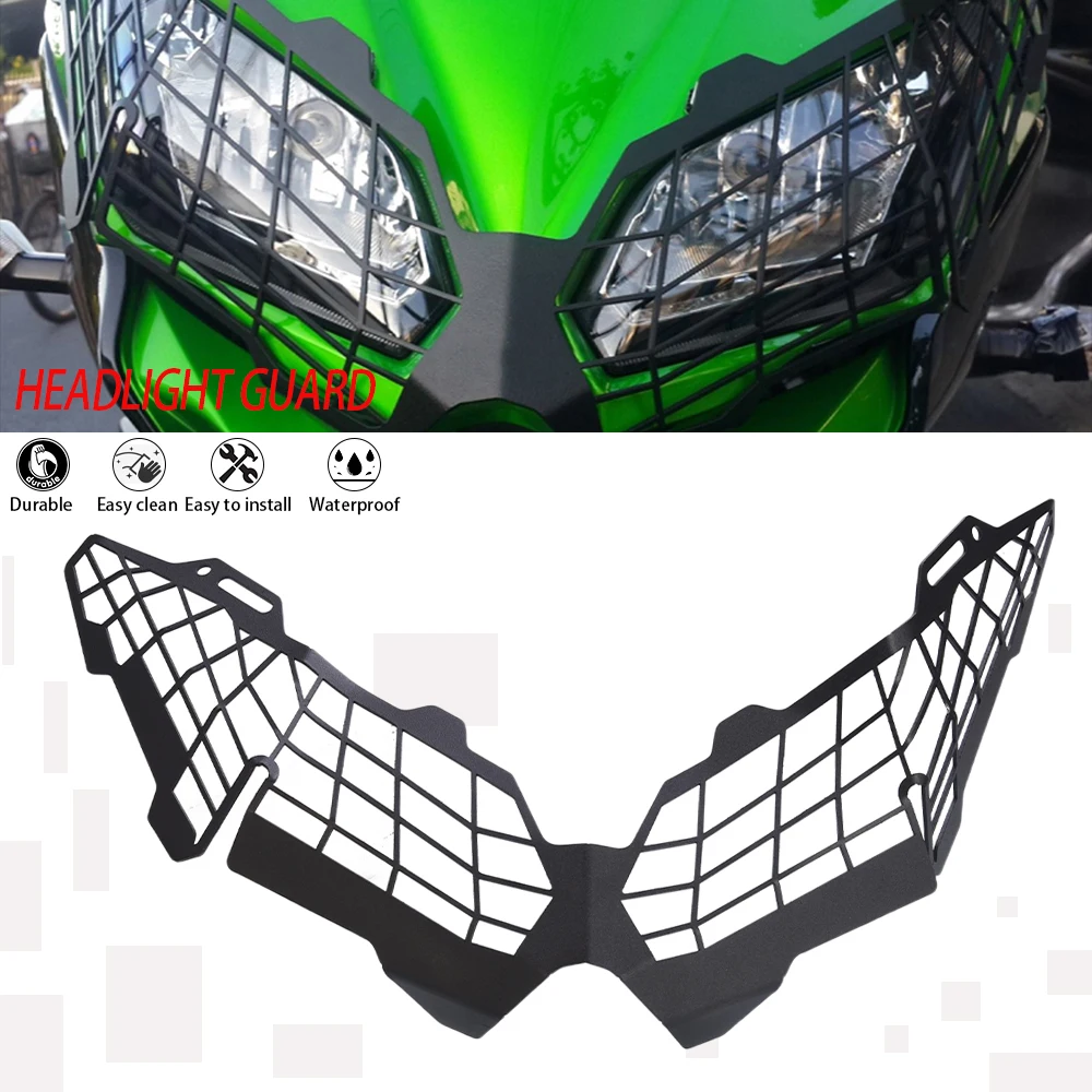 

2015 2016 2017 2018 2019 2020 21 Motorcycle Headlight Shield Guard Protector Headlamp Mesh Grille Cover For Kawasaki VERSYS 650