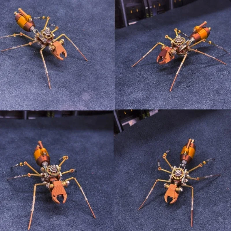 Steampunk formica meccanica assemblaggio fai da te mascella di ferro formica modello in metallo kit assemblare ornamento puzzle 3D giocattolo fatto a mano regalo di compleanno per bambini