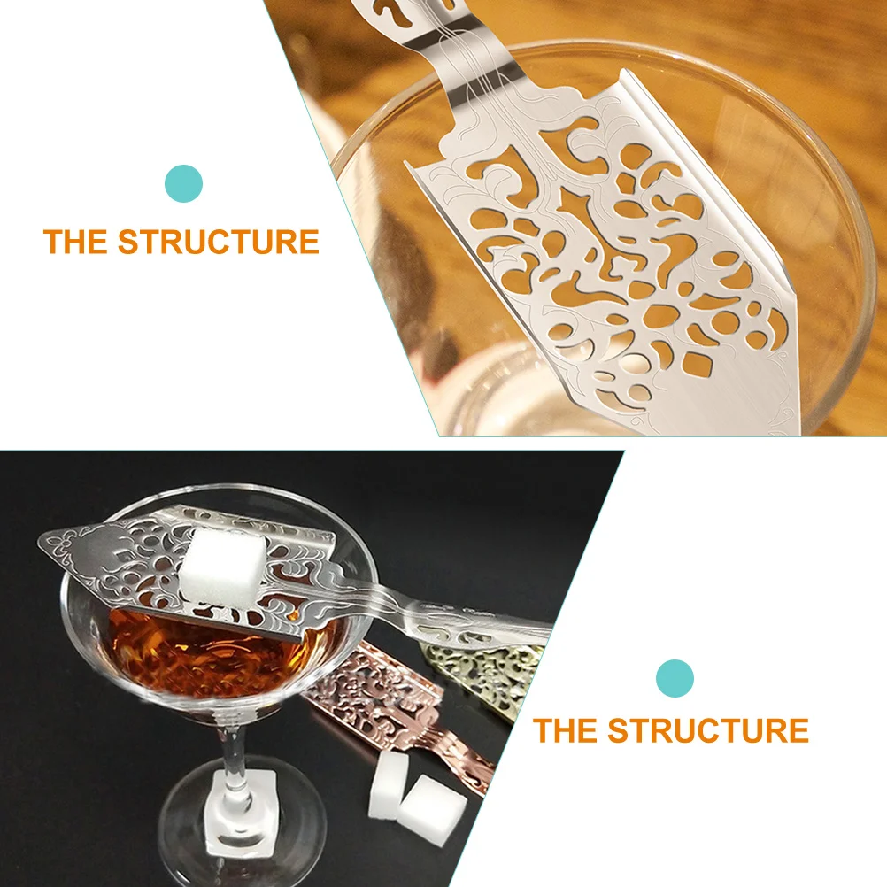 

2Pcs Absinthe Spoon Stainless Steel Dripper Strainer MultiFunction Filters Coffee Spoon Household Wormwood Tool Accessories