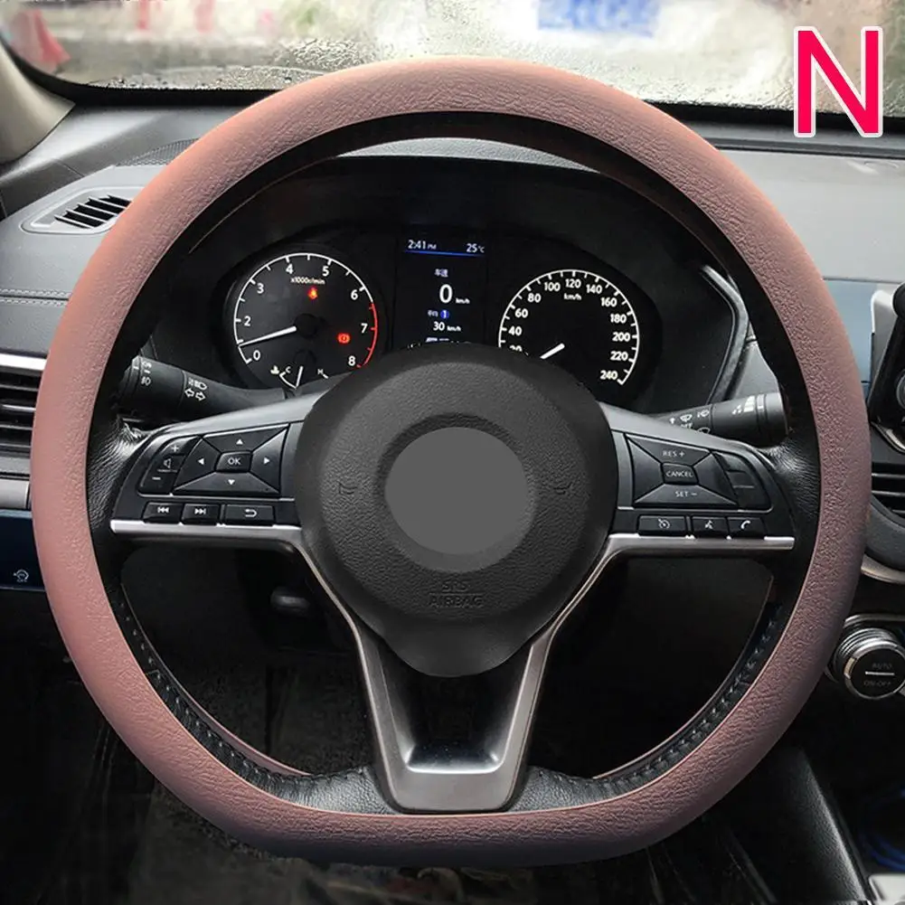 Auto Silicone Steering Wheel Elastic Glove Cover Texture Soft Multi Color Auto Decoration DIY Covers Accessories