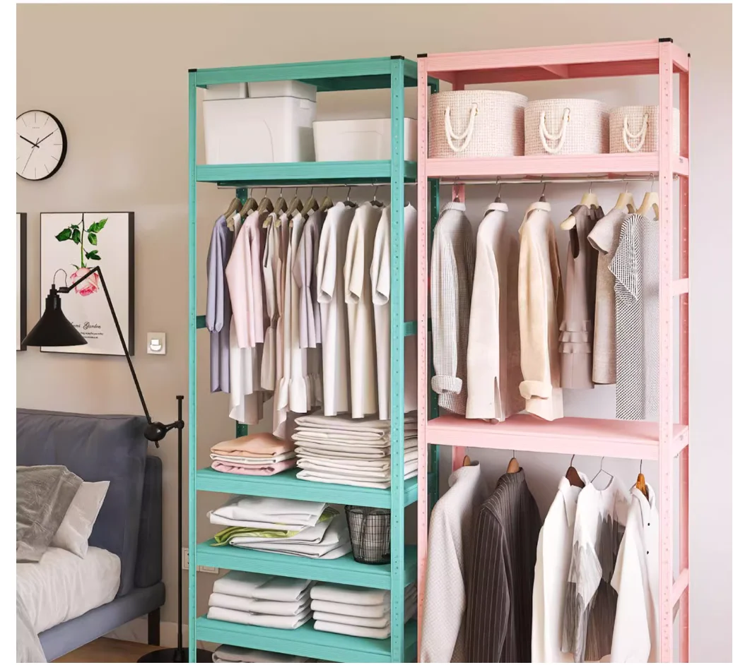 Double coat hangers Floor to floor bedroom open drying clothes rack rack balcony home room hanging clothes cool hangers