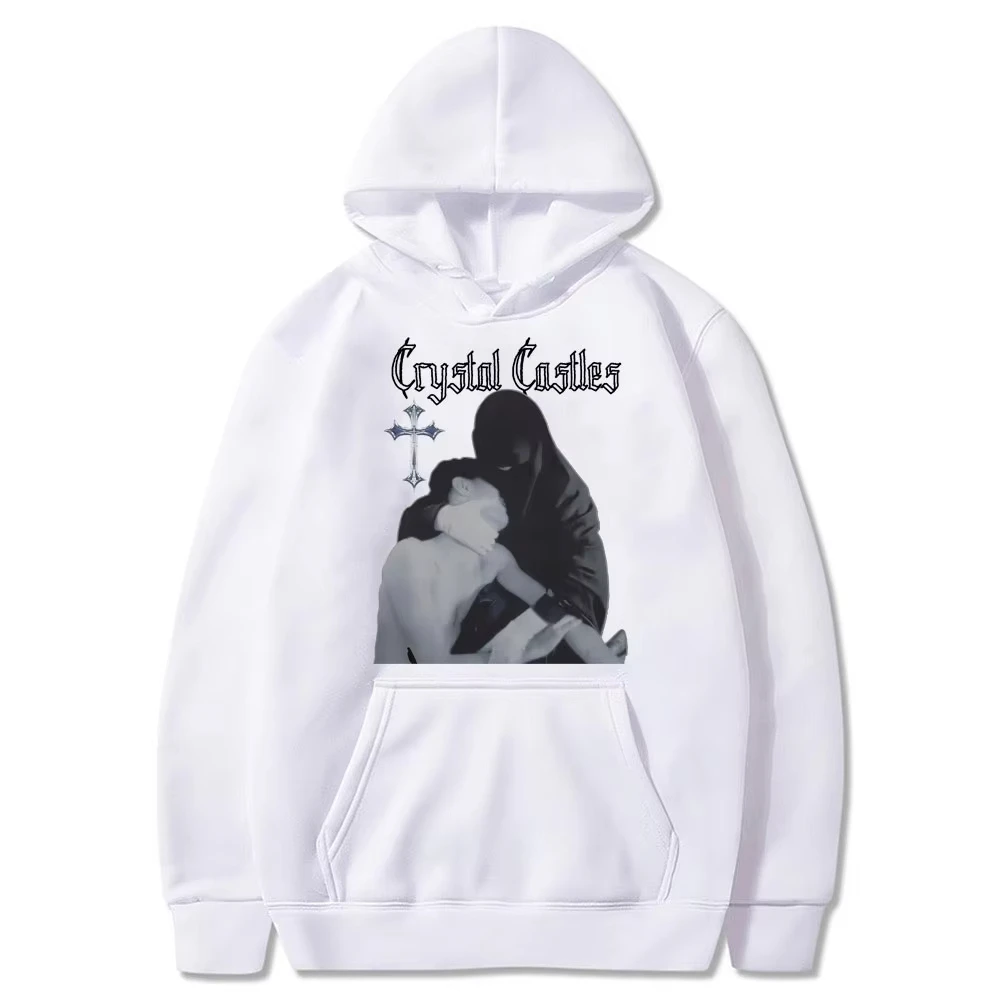 2026 Best Famous Crystal Castles Graphic Hoodie Male Hip Hop Casual Vintage Hoodies Men Women Gothic Rock